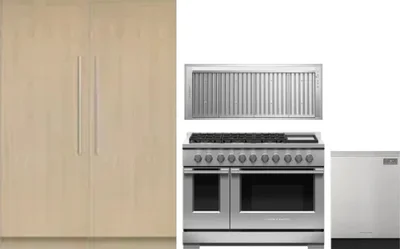 5 Piece Package Includes Refrigerator, Freezer, Range, Hood And Dishwasher